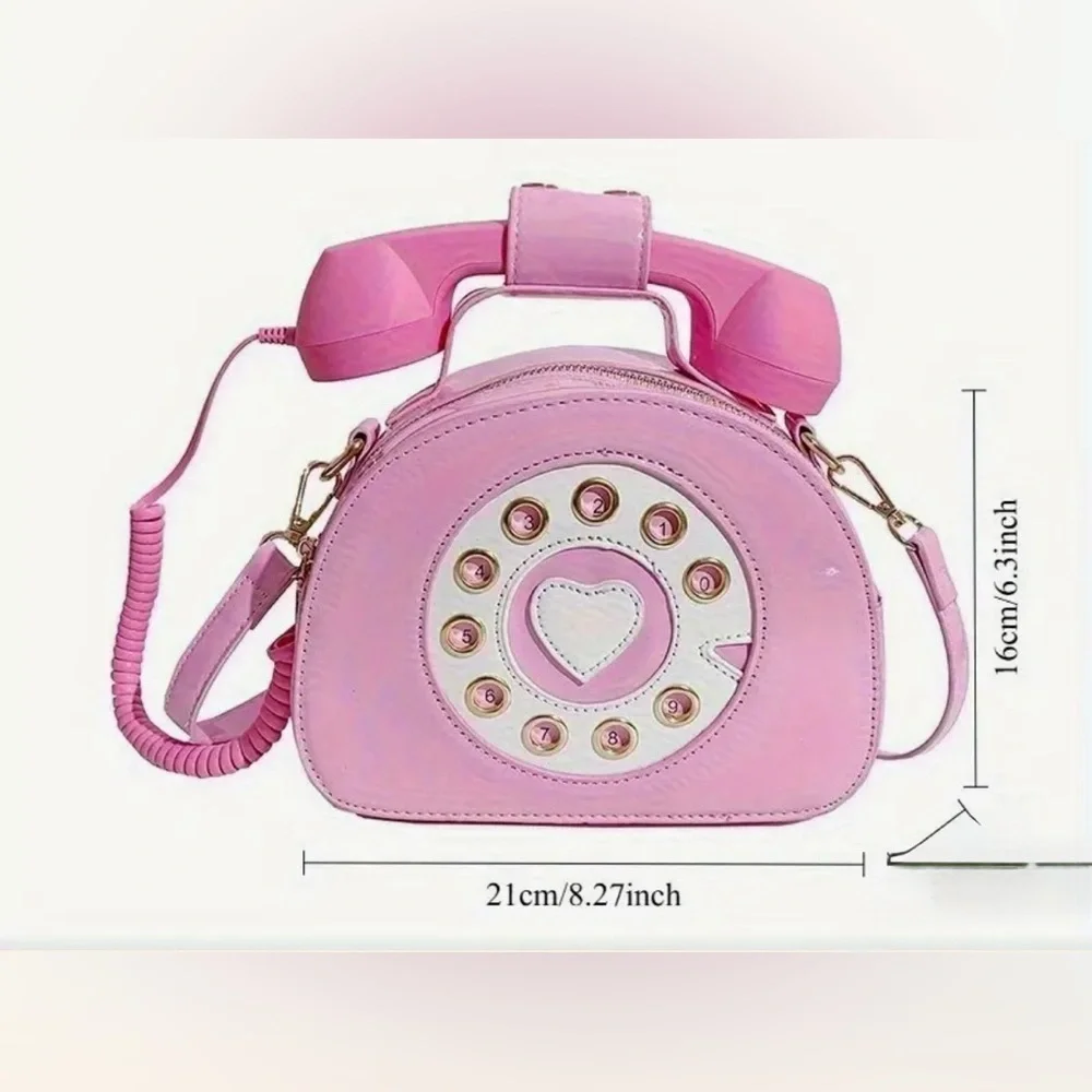 Novelty Purse | Fun & Unique Vintage Rotary Phone Statement Bag - it works!